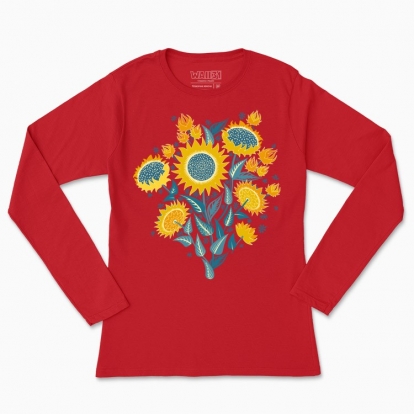 Women's long-sleeved t-shirt "Sunflowers"