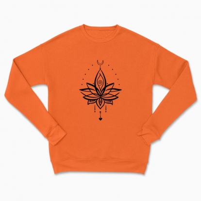 Сhildren's sweatshirt "Lotus,tatoo,line art,print"