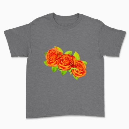 Children's t-shirt "Wreath: Orange roses"