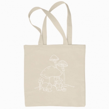 Eco bag "Unicorn Wizard-Mushroomer White"