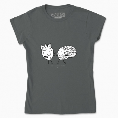 Women's t-shirt "Love vs. brain"