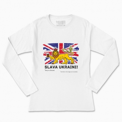 Women's long-sleeved t-shirt "British lion (white background)"