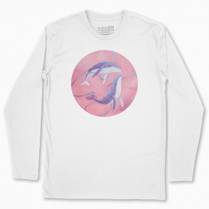 Men's long-sleeved t-shirt "The Sky Whales"