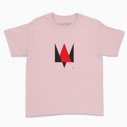 Children's t-shirt "Trident minimalism (red and black)"