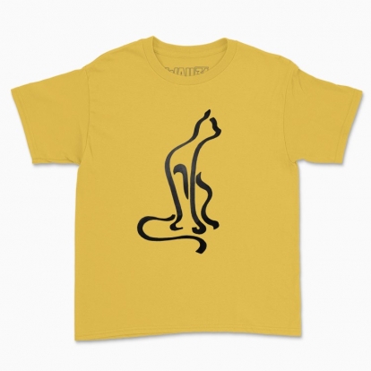 Дитяча футболка "Зацікавлений кіт"