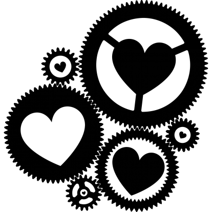 Світшот Unisex "Шестерні із сердечками"