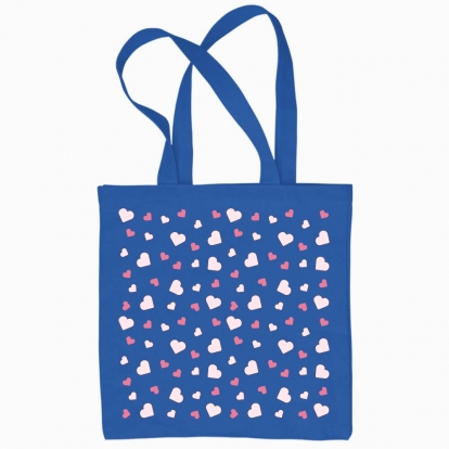 Eco bag "Pattern pink hearts"