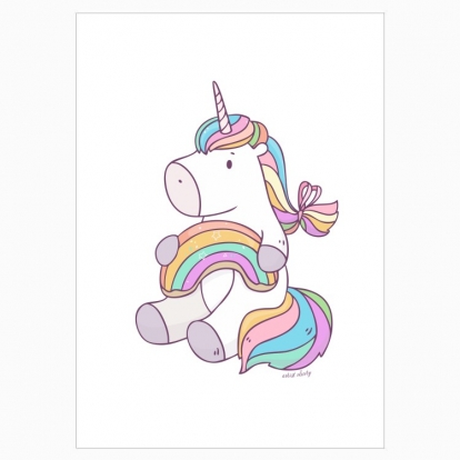 Poster "Unicorn with Gingerbread"