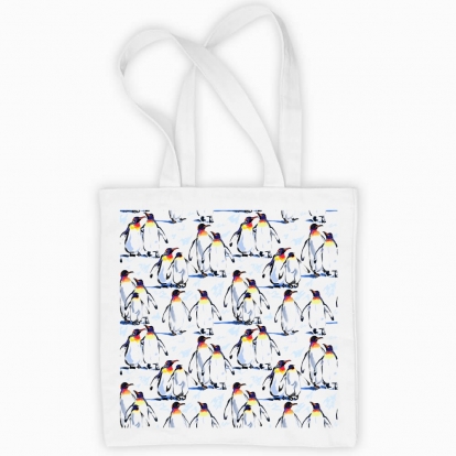 Eco bag "Royal penguins. A symbol of family and love"
