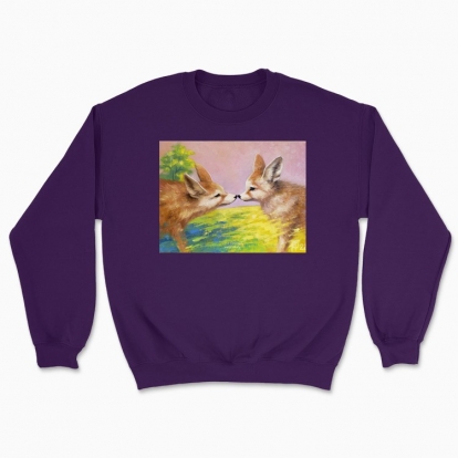 Unisex sweatshirt "Foxes. The first meeting"