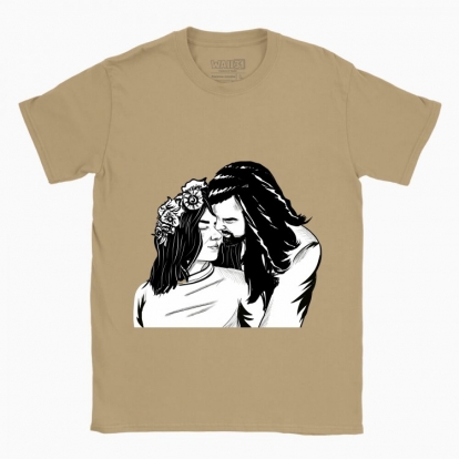 Men's t-shirt "couple in love, engaged"