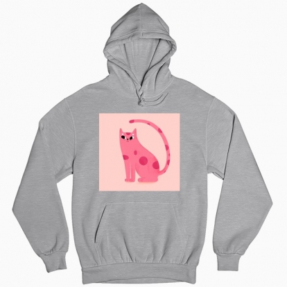Man's hoodie "Pink cat"