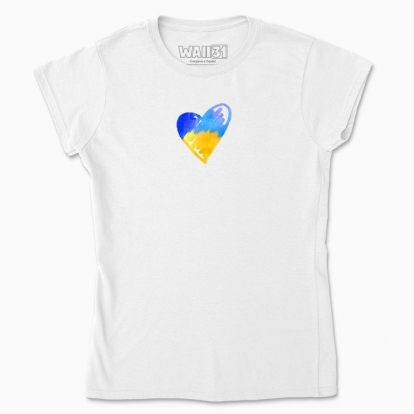 Women's t-shirt "Ukranian heart, watercolor"