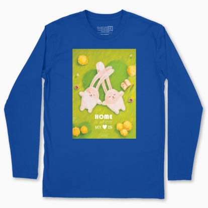 Men's long-sleeved t-shirt "Rabbits. Home is where my heart is"