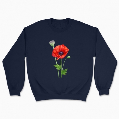 Unisex sweatshirt "My flower: poppy"