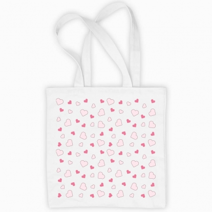 Еко сумка "Паттерн рожеві сердечки"