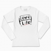 Women's long-sleeved t-shirt "I love life"