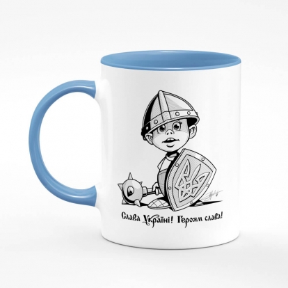 Printed mug "Little defender. Boy"