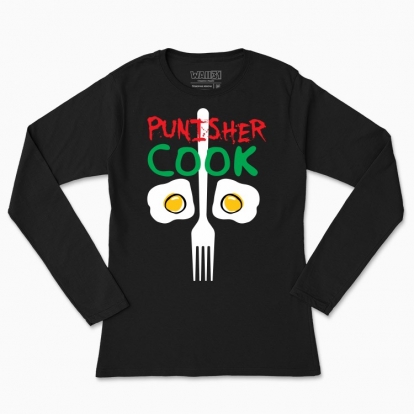Women's long-sleeved t-shirt "PUNISHER COOK"