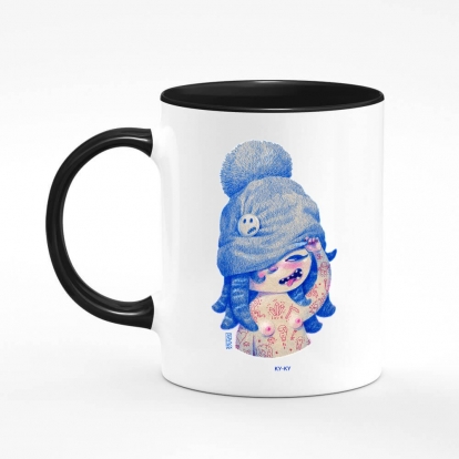 Printed mug "Peek-a-boo"