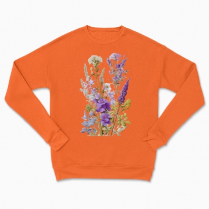 Дитячий світшот "Польові квіти / Букет польових квітів і трав / Фіолетовий букет"