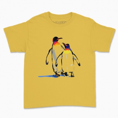 Дитяча футболка "Закохані пінгвіни"