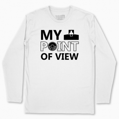 Men's long-sleeved t-shirt "MY POINT OF VIEW"