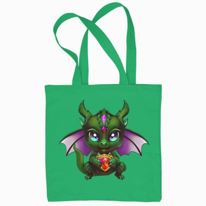 Еко сумка "зелений дракончик"