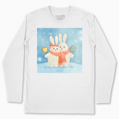 Men's long-sleeved t-shirt "Winter Bunnies"