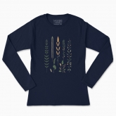 Women's long-sleeved t-shirt "Flowers Minimalism Hygge / Scandinavian style print"