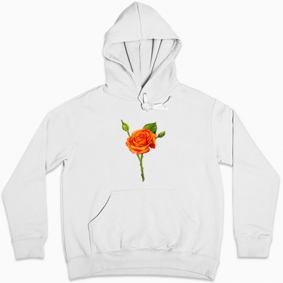 Women hoodie "My flower: rose"