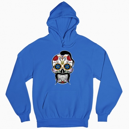 Man's hoodie "Cossack with trident"