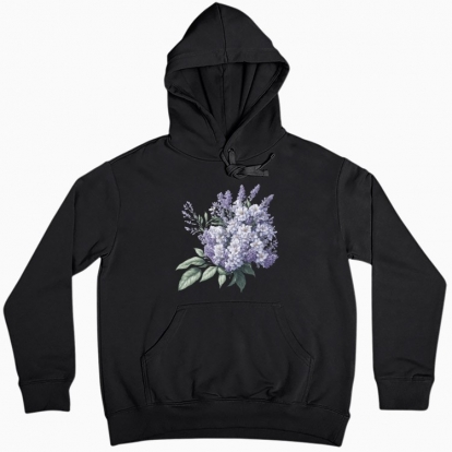 Women hoodie "Flowers / Lilac / Lilac bouquet"