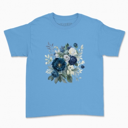 Дитяча футболка "Синій букет польових квітів"
