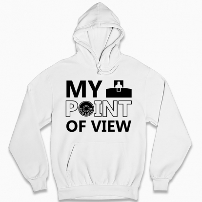 Man's hoodie "MY POINT OF VIEW"