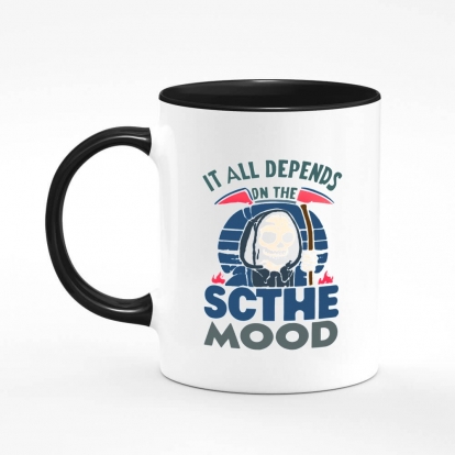 Printed mug "it all depends on the mood"