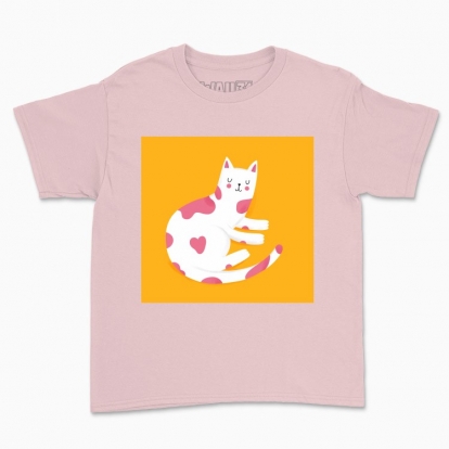 Children's t-shirt "White cat"