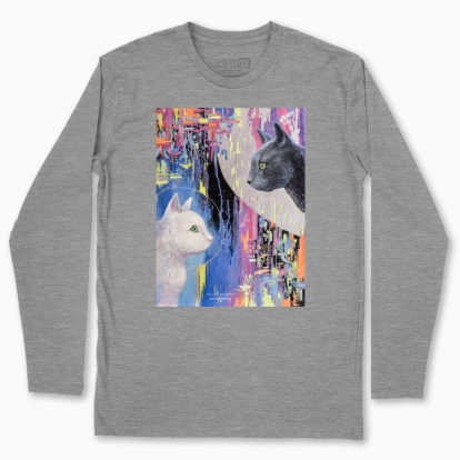 Men's long-sleeved t-shirt "Cats. Day and Night"