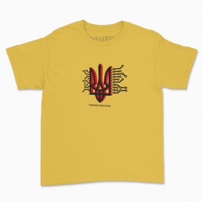 Children's t-shirt "Freedom processor (red and black)"