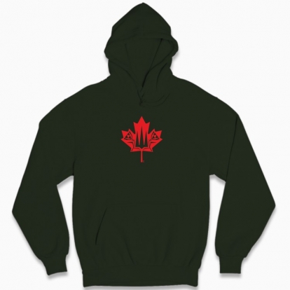 Man's hoodie "Canada and Ukraine together forever."