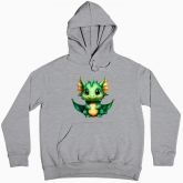 Women hoodie "The green sweet dragon"