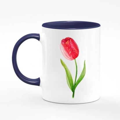 Printed mug "My flower: tulip"