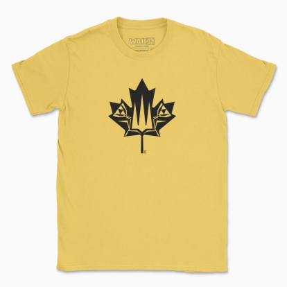 Men's t-shirt "Canada and Ukraine forever together. (black monochrome)"