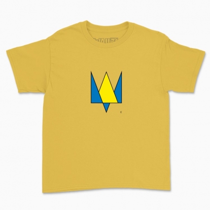 Children's t-shirt "Trident minimalism (yellow-blue)"