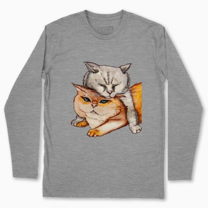 Men's long-sleeved t-shirt "the couple of cats"