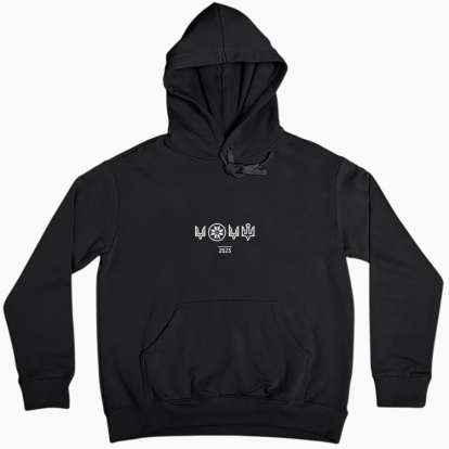 Women hoodie "2023. Our year of Victory (white monochrome)"