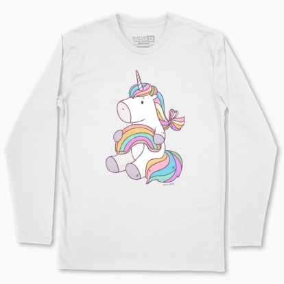 Men's long-sleeved t-shirt "Unicorn with Gingerbread"