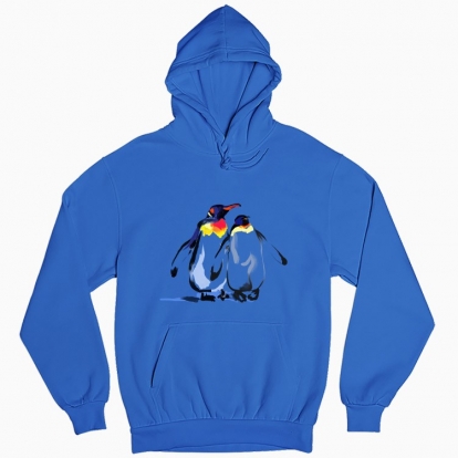 Man's hoodie "Emperor penguins. A symbol of family and love"
