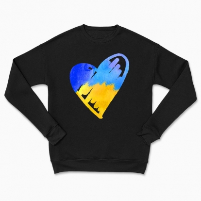 Сhildren's sweatshirt "Ukranian heart, watercolor"