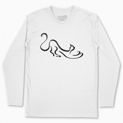 Men's long-sleeved t-shirt "Playful cat"